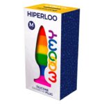 Силіконова анальна пробка Wooomy Hiperloo Silicone Rainbow Plug M, діаметр 2,9 см, довжина 11 см - Зображення 3