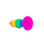 Силіконова анальна пробка Wooomy Hiperloo Silicone Rainbow Plug M, діаметр 2,9 см, довжина 11 см - Зображення 2