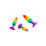 Силіконова анальна пробка Wooomy Hiperloo Silicone Rainbow Plug M, діаметр 2,9 см, довжина 11 см - Зображення 5