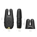 Смарт-вібратор для грудей Zalo - Nave Obsidian Black, пульт ДК, робота через додаток - Зображення 3
