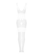 (SALE) Сітчастий бодістокінг з імітацією топа та шортів Obsessive Bodystocking G330 S/M/L, white, з доступо - Зображення 4