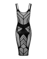 (SALE) Напівпрозора сукня міді Obsessive D609 dress S/M/L, black - Зображення 4