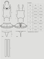 Еротичний костюм покоївки зі спідницею Obsessive Housemaid 5 pcs costume S/M, black, топ, спідниця, - Зображення 5