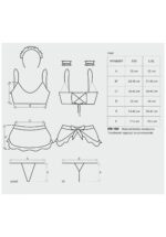 Атласний еротичний костюм покоївки Obsessive Maid set S/M, black, 5 предметів - Зображення 5