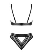 Комплект білизни Obsessive Natilya 2-pcs set M/L, black, бюстгальтер, трусики - Зображення 4