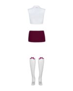 Еротичний костюм студентки Obsessive Student 4 pcs costume L/XL, топ, спідниця, стринги, гольфи - Зображення 4