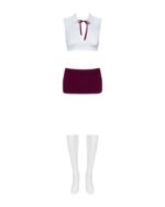 Еротичний костюм студентки Obsessive Student 4 pcs costume L/XL, топ, спідниця, стринги, гольфи - Зображення 3