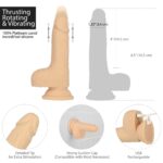 Фалоімітатор-пульсатор Naked Addiction 6.5″ Thrusting Dong With Remote, рухи вперед-назад, пульт ДК - Зображення 3