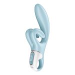 Вібратор-кролик Satisfyer Touch Me Blue, подвійний відросток, 3 потужні мотори - Зображення 5