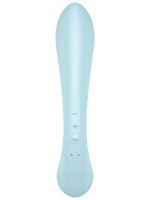 Двосторонній вібратор-кролик Satisfyer Triple Oh Light Blue, 3 мотори, руків’я-масажер - Зображення 3