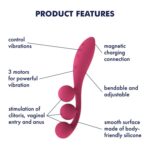 Універсальний вібратор Satisfyer Tri Ball 1, 3 мотори, гнеться - Зображення 7
