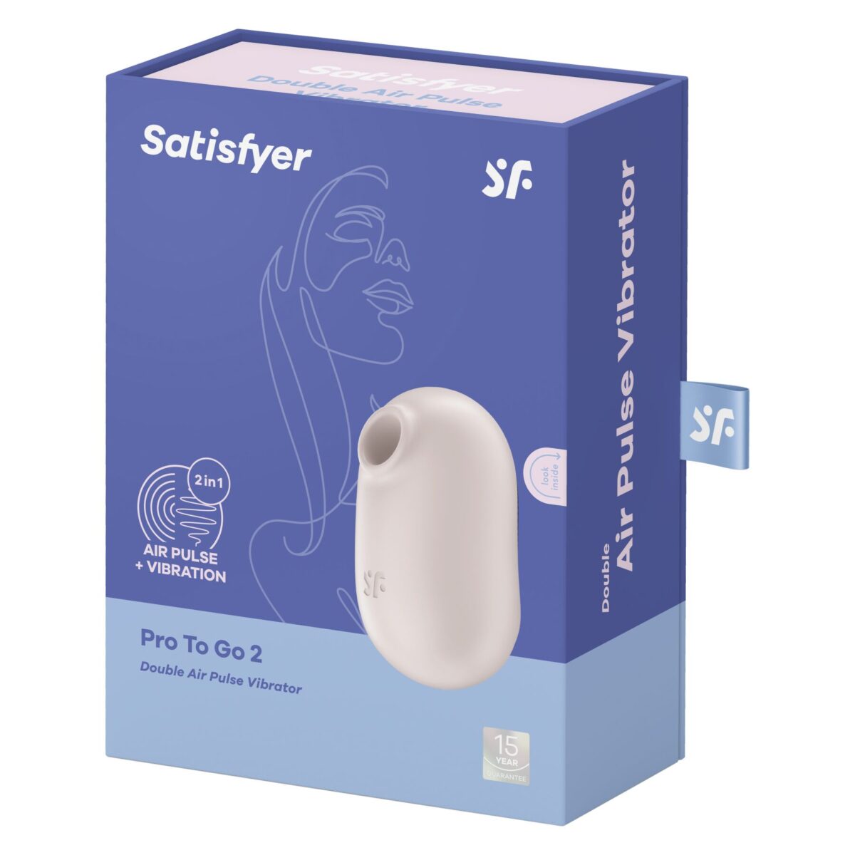 Вакуумний стимулятор із вібрацією Satisfyer Pro To Go 2 Beige - Зображення 7