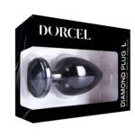 Металева анальна пробка з кристалом Dorcel Diamond Plug Black L - Зображення 7