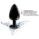 Металева анальна пробка з кристалом Dorcel Diamond Plug Black L - Зображення 4