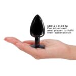 Металева анальна пробка з кристалом Dorcel Diamond Plug Black L - Зображення 3