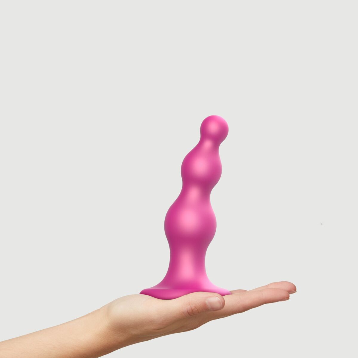 Насадка для страпона Strap-On-Me Dildo Plug Beads Framboise Metallic M - Зображення 3