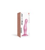 Насадка для страпона Strap-On-Me Dildo Plug Curvy Rose Dragee Metallic M - Зображення 2