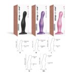 Насадка для страпона Strap-On-Me Dildo Plug Curvy Rose Dragee Metallic M - Зображення 3