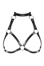(SALE) Портупея на груди Obsessive A740 harness black O/S, штучна шкіра