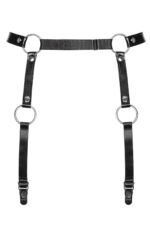 (SALE) Гартери Obsessive A741 garter belt black O/S, штучна шкіра