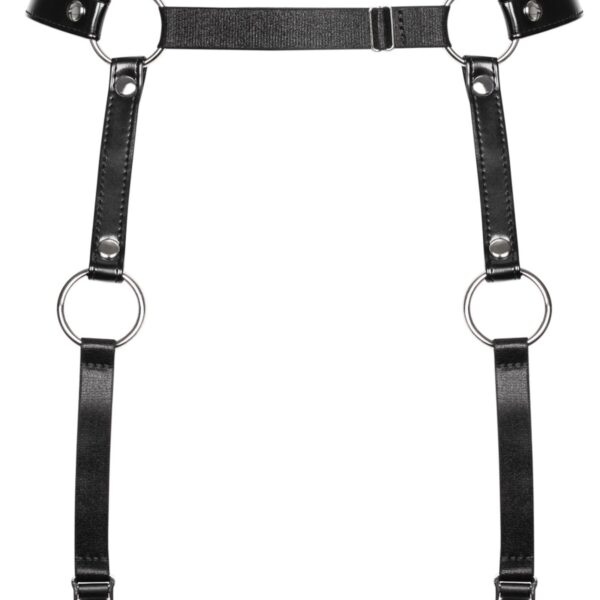 (SALE) Гартери Obsessive A741 garter belt black O/S, штучна шкіра