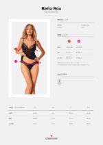 (SALE) Топ та трусики Obsessive Bella Rou top & panties XS/S, топ, трусики - Зображення 5