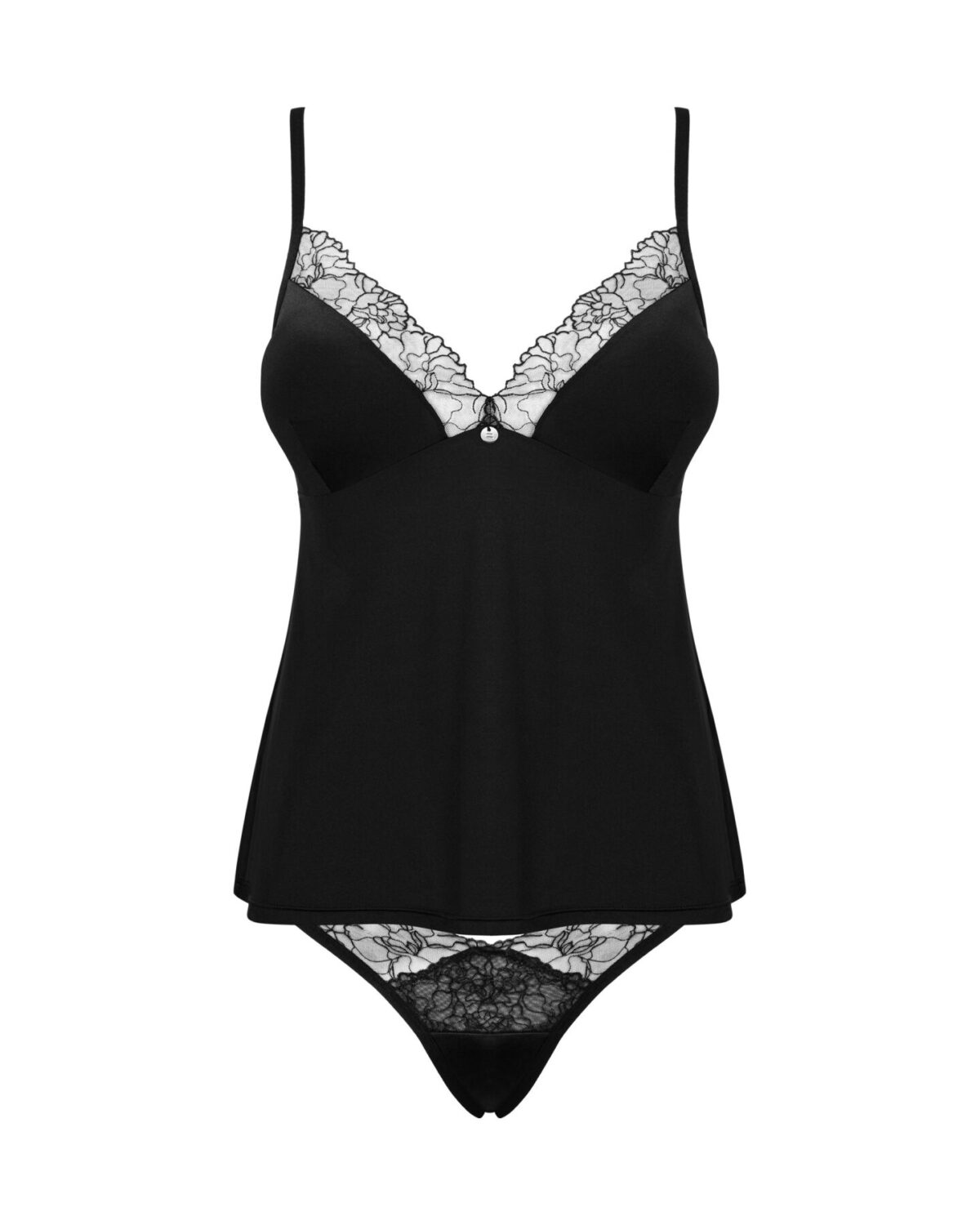 (SALE) Топ та трусики Obsessive Bella Rou top & panties XS/S, топ, трусики - Зображення 3