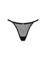 Прозорі стрінги із мереживом Obsessive Celia Noir thong M/L - Зображення 5