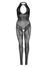 (SALE) Бодістокінг Leg Avenue Rhinestone Lace and Net Bodystocking OS Black - Зображення 6