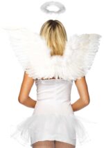 (SALE) Набір аксесуарів «Ангел» Leg Avenue Angel Accessory Kit, крильця з пір’я, німб - Зображення 2
