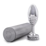 Металева анальна пробка DOXY Butt Plug RIBBED, ребриста, діаметр 3,3 см - Зображення 4