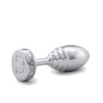 Металева анальна пробка DOXY Butt Plug RIBBED, ребриста, діаметр 3,3 см - Зображення 2