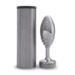 Металева анальна пробка DOXY Butt Plug RIBBED, ребриста, діаметр 3,3 см - Зображення 3