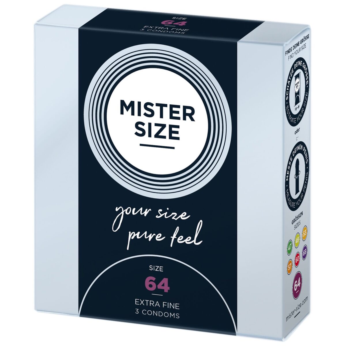 Презервативи Mister Size - pure feel - 64 (3 condoms), товщина 0,05 мм - Зображення 2