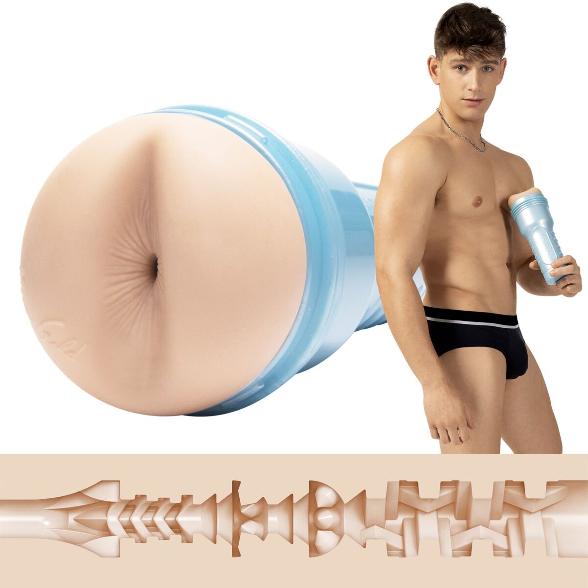 Мастурбатор-дупка Fleshjack Boys: Reno Gold Golden Boy - Зображення 1