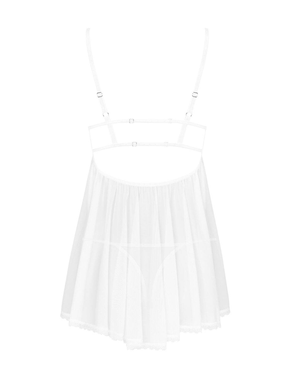 (SALE) Пеньюар і трусики Obsessive Heavenlly babydoll & thong XS/S - Зображення 4