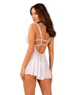 (SALE) Пеньюар і трусики Obsessive Heavenlly babydoll & thong XS/S - Зображення 2