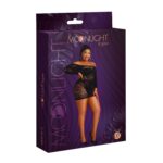 Сукня-бодістокінг Moonlight Plus Model 07 XL-XXXL Black, довгий рукав - Зображення 5
