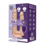 Подвійний фалоімітатор з вібрацією SilexD Double Gusto Vibro Flesh (Model 1 size 8" & 7") + LRS, діа - Зображення 4