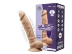 Фалоімітатор з вібрацією SilexD Vetus Vibro Flesh (MODEL 1 size 8in) + LRS, двошаровий, діам. 4,2 см