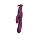 Пульсатор-кролик з вібрацією Zalo Mose Velvet Purple, нагрівання до 42°, кристал Swarovski - Зображення 2