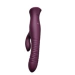Пульсатор-кролик з вібрацією Zalo Mose Velvet Purple, нагрівання до 42°, кристал Swarovski - Зображення 6