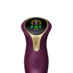 Пульсатор-кролик з вібрацією Zalo Mose Velvet Purple, нагрівання до 42°, кристал Swarovski - Зображення 4