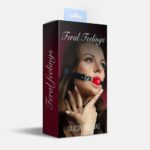 Кляп силіконовий Feral Feelings Silicon Ball Gag Black/Red, чорний ремінець, червона кулька - Зображення 2