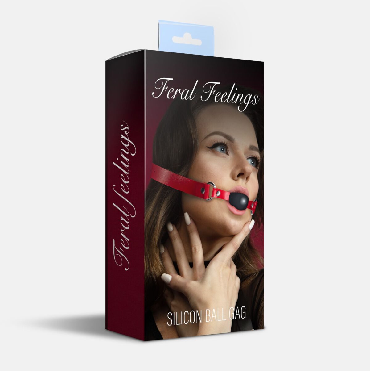 Кляп силіконовий Feral Feelings Silicon Ball Gag Red/Black, червоний ремінець, чорна кулька - Зображення 2
