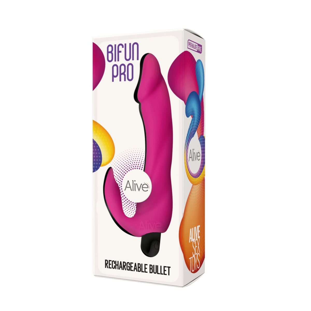 Вібратор вагінально-кліторальний Alive Bifun Pro, Pink, перезаряджуваний - Зображення 3