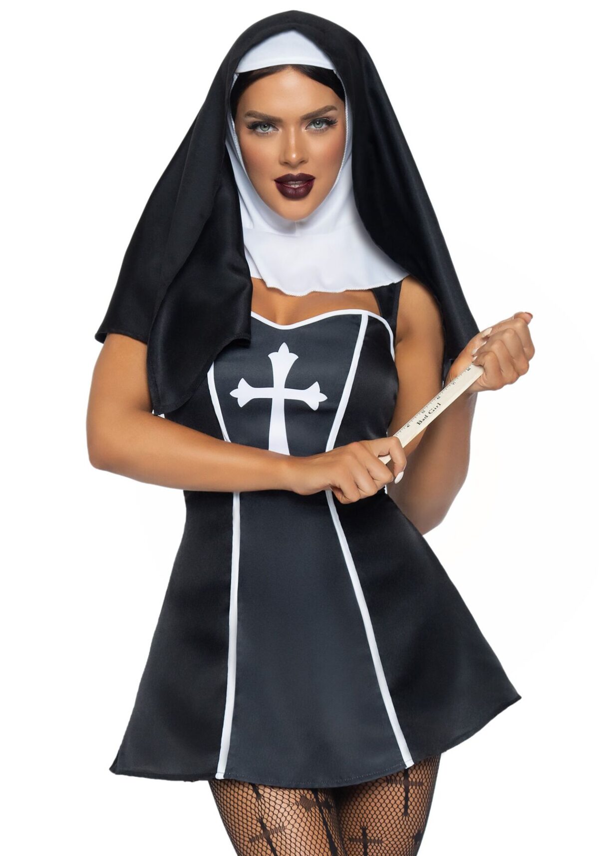(SALE) Костюм черниці Leg Avenue Naughty Nun L, сукня, головний убір - Зображення 1