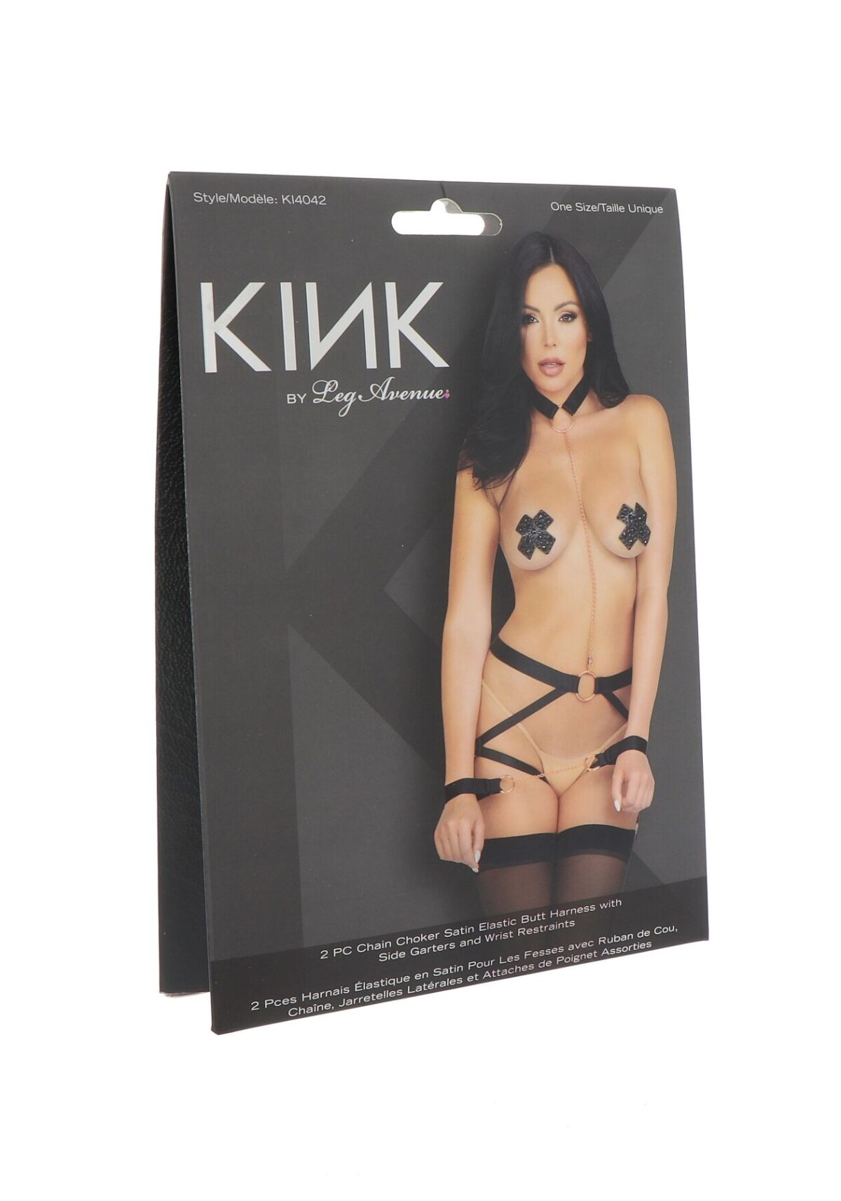 Комплект ременів для бондажу Leg Avenue Harness & wrist restraints One size Black, чокер - Зображення 5