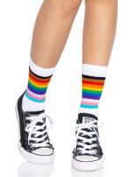 Шкарпетки жіночі в смужку Leg Avenue Pride crew socks Rainbow, 37–43 розмір - Зображення 3
