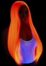 Перука Leg Avenue 33″ Long straight center part wig neon pink - Зображення 3